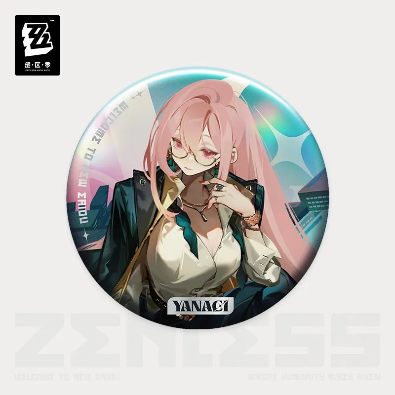 Pre-Order Zenless Zone Zero - Frequencies Visuals Series Tsukishiro Yanagi Badge/Acrylic Block/Laser Ticket Set