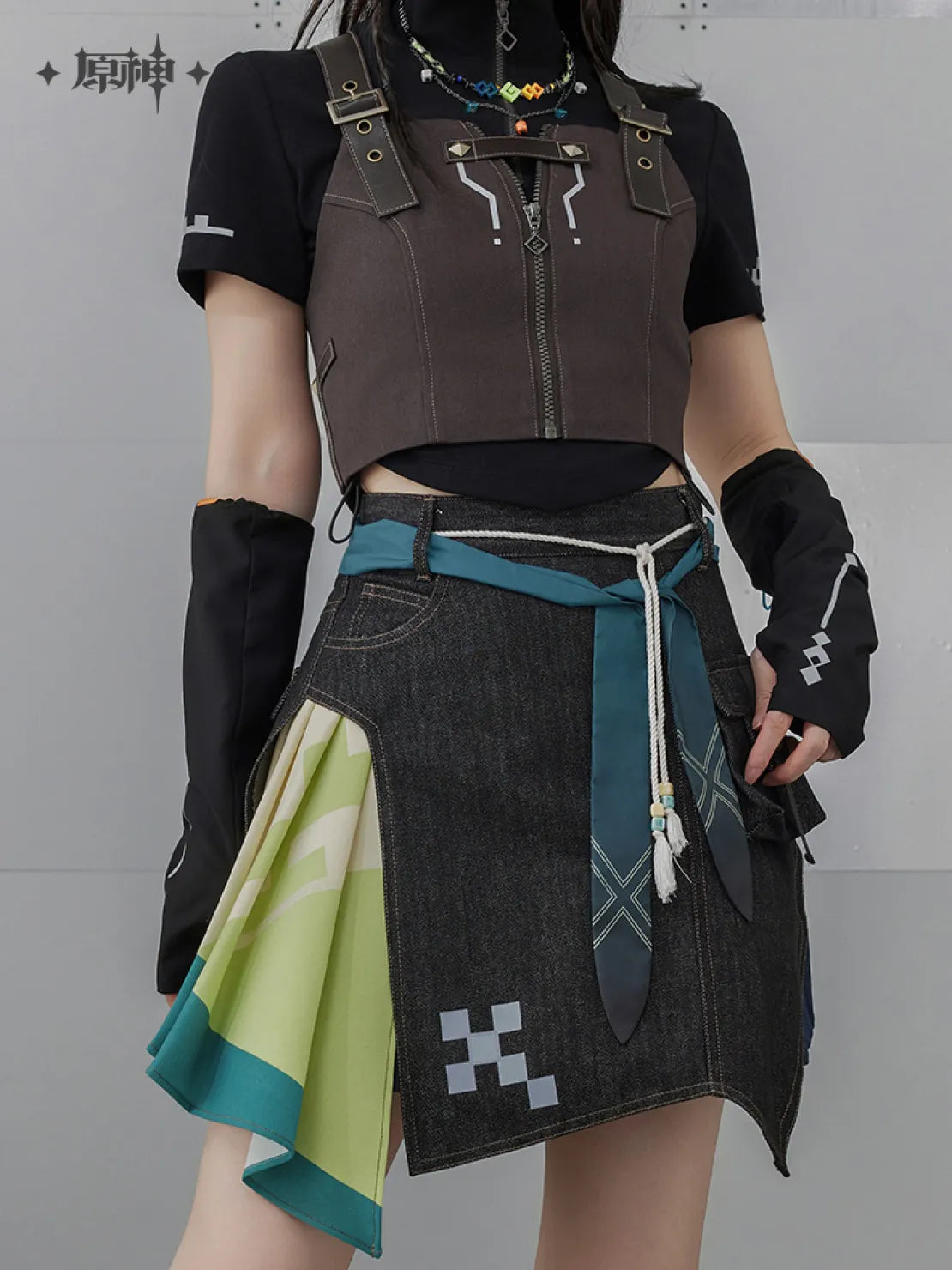 Pre-Order Genshin Impact - Kinich Theme Impression Series Splicing Denim Skirt