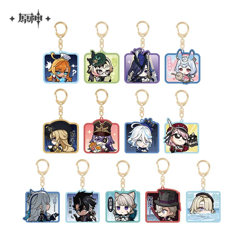 Genshin Impact Fontaine Character Chibi Keychains