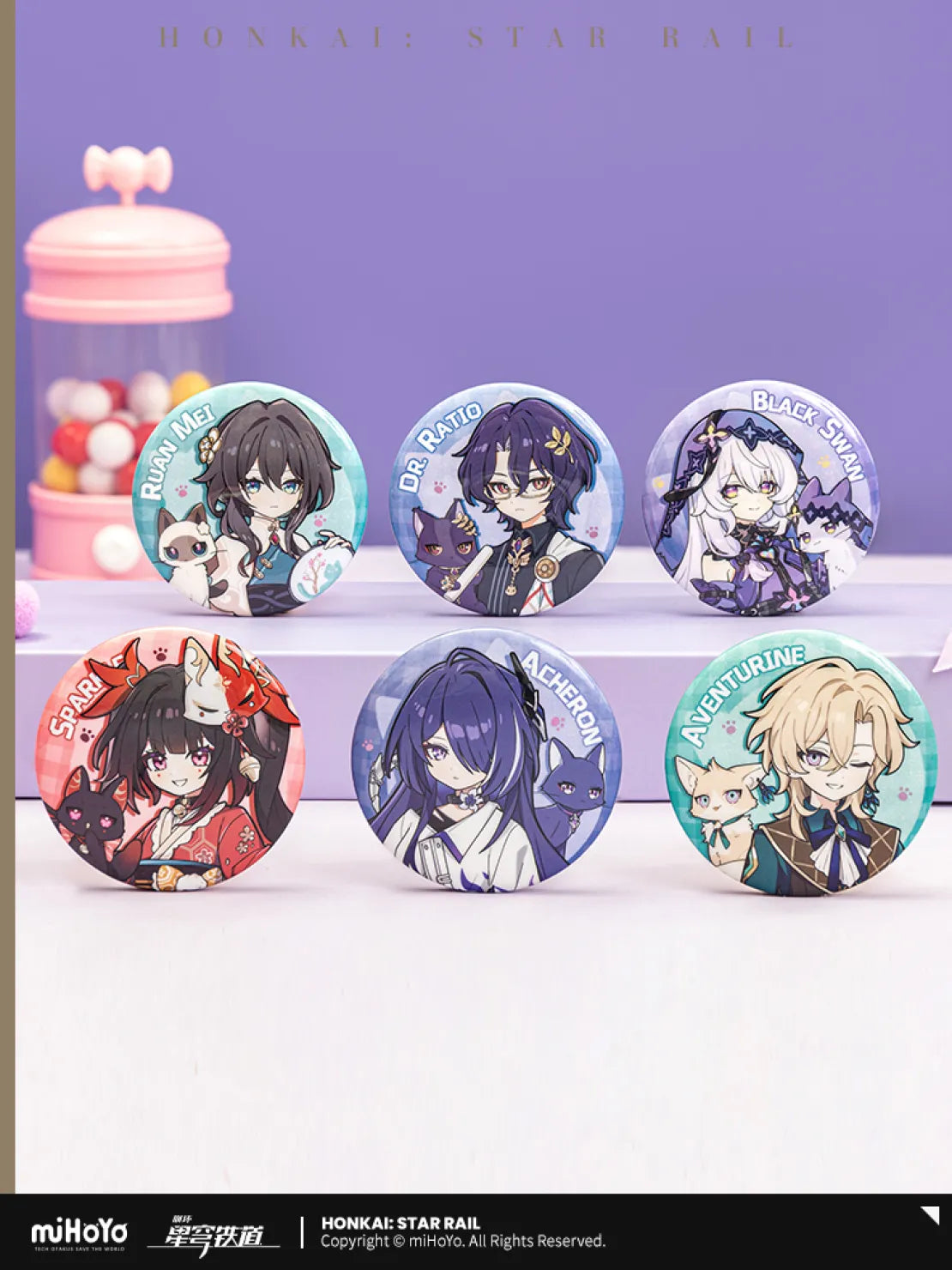 Honkai: Star Rail - Little Cat Series Tinplate Badge