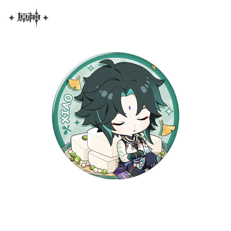 Genshin Impact Delicious Party Character Chibi Badges