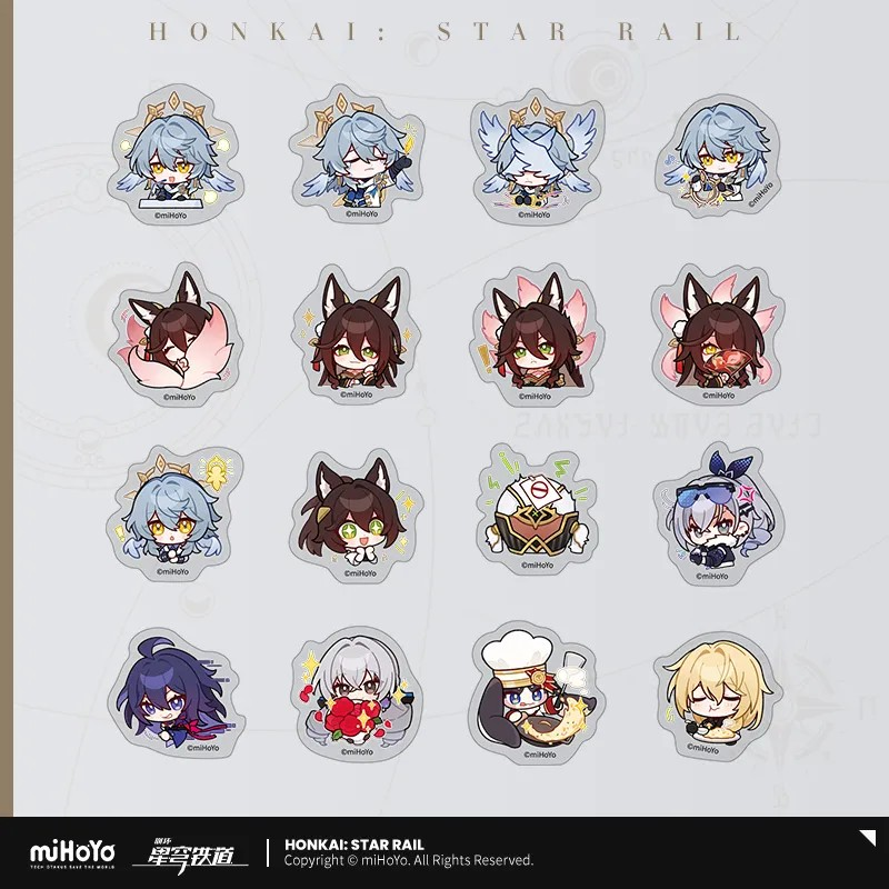 Honkai: Star Rail - Pom-Pom Gallery Chibi Sticker Pack