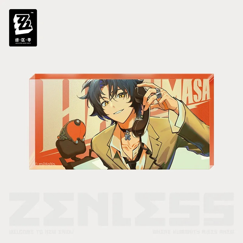 Pre-Order Zenless Zone Zero - Frequencies Visuals Series Asaba Harumasa Badge/Acrylic Block/Laser Ticket Set