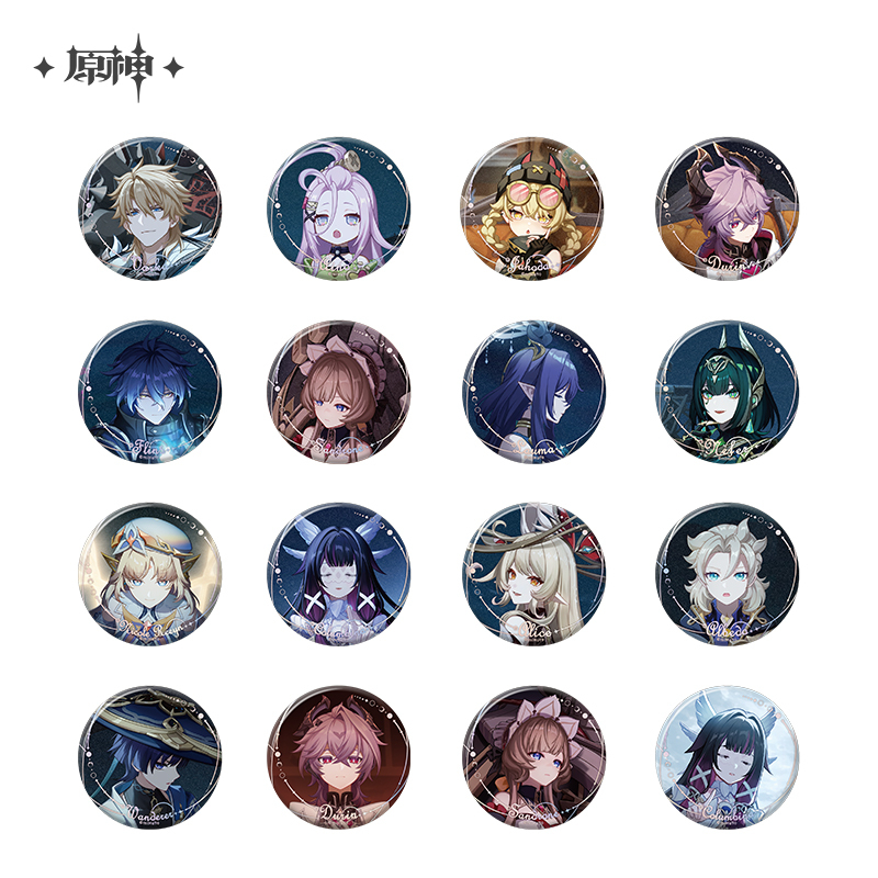 Pre-Order Genshin Impact - Moonlit Ballad of the Night Series Badges Blind Box