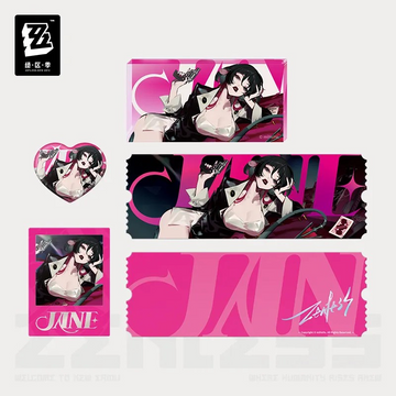 Pre-Order Zenless Zone Zero - Frequencies Visuals Series Jane Doe Badge/Acrylic Block/Laser Ticket Set