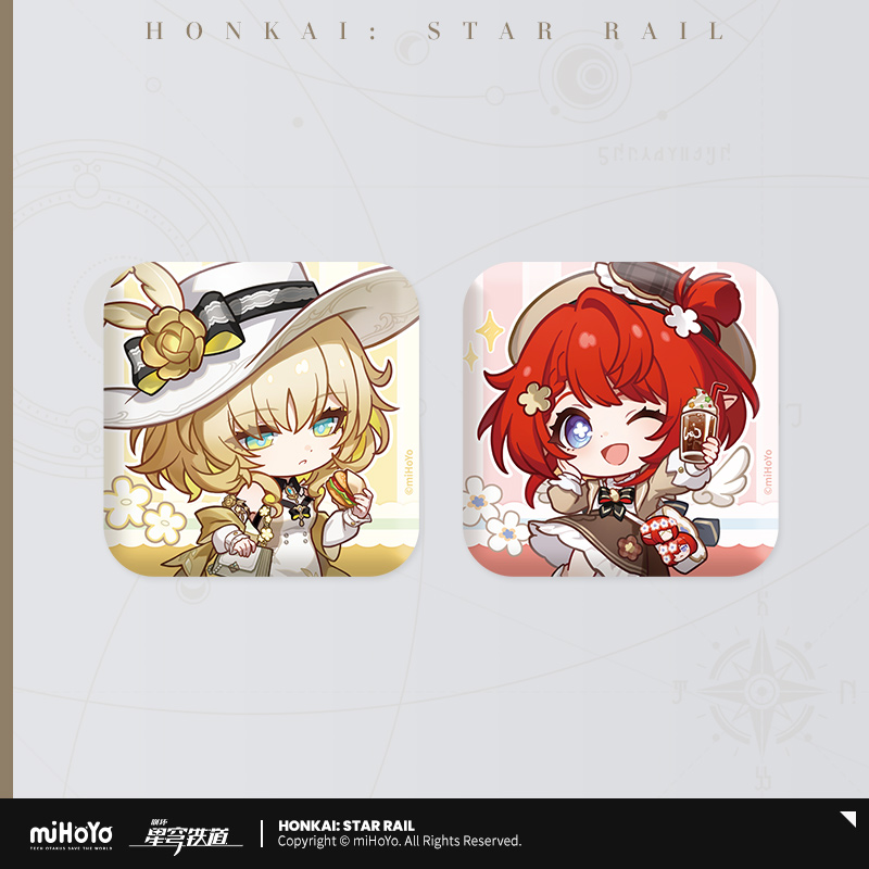 Pre-Order Honkai: Star Rail - Express Travel Series Chibi Square Tinplate Badge