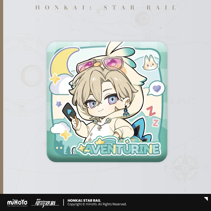 Pre-Order Honkai: Star Rail - Boys' Dormitory Series Chibi Character Square Badge