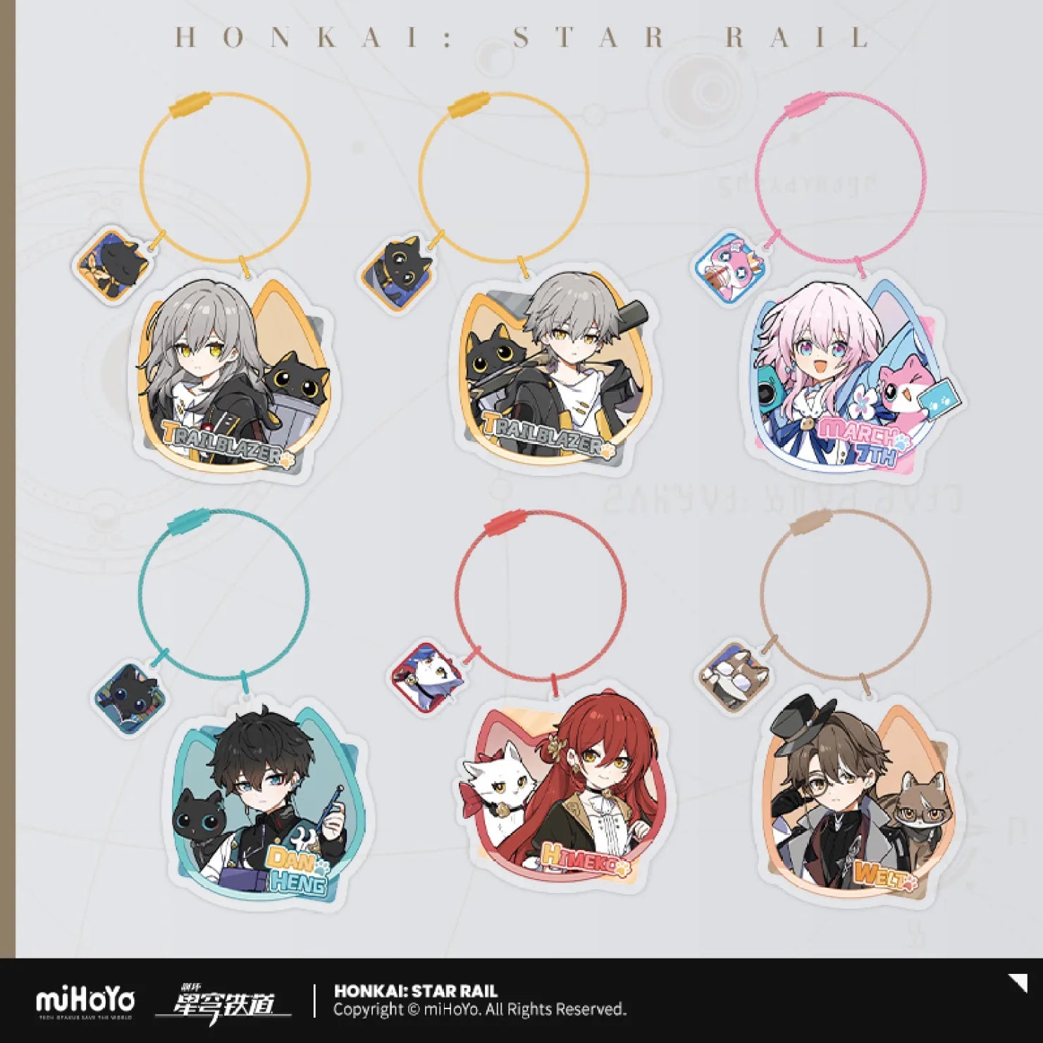 Honkai: Star Rail - Little Cat Series Acrylic Keychain