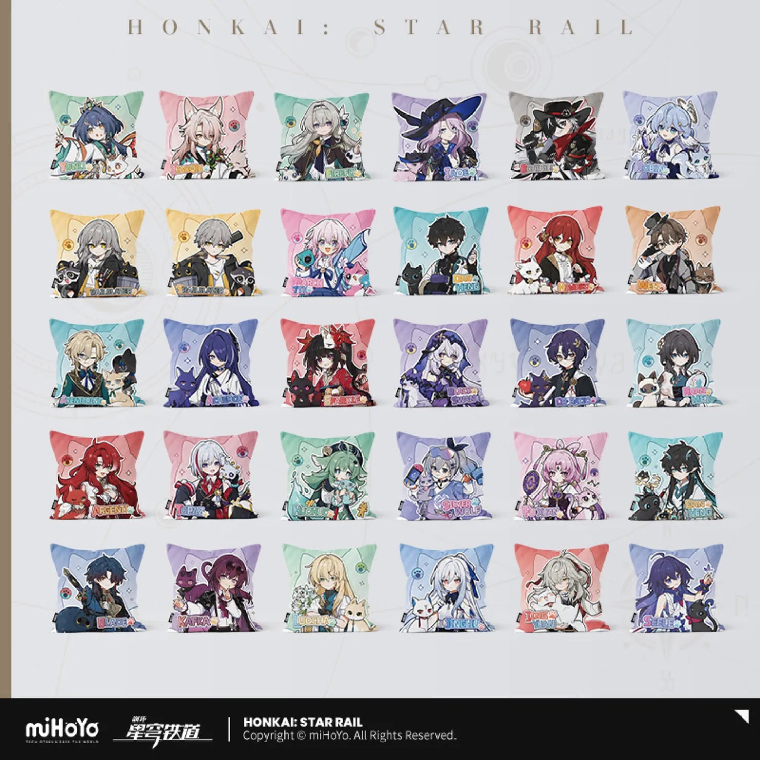 Honkai: Star Rail - Little Cat Series Square Pillow