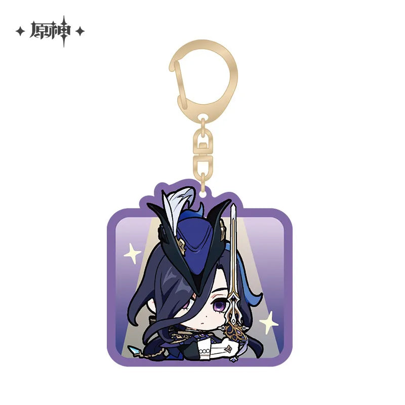Genshin Impact Fontaine Character Chibi Keychains