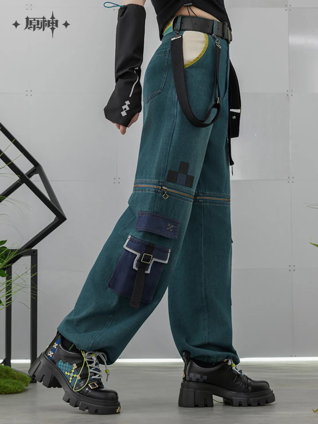 Pre-Order Genshin Impact - Kinich Theme Impression Series Convertible Worker Jeans