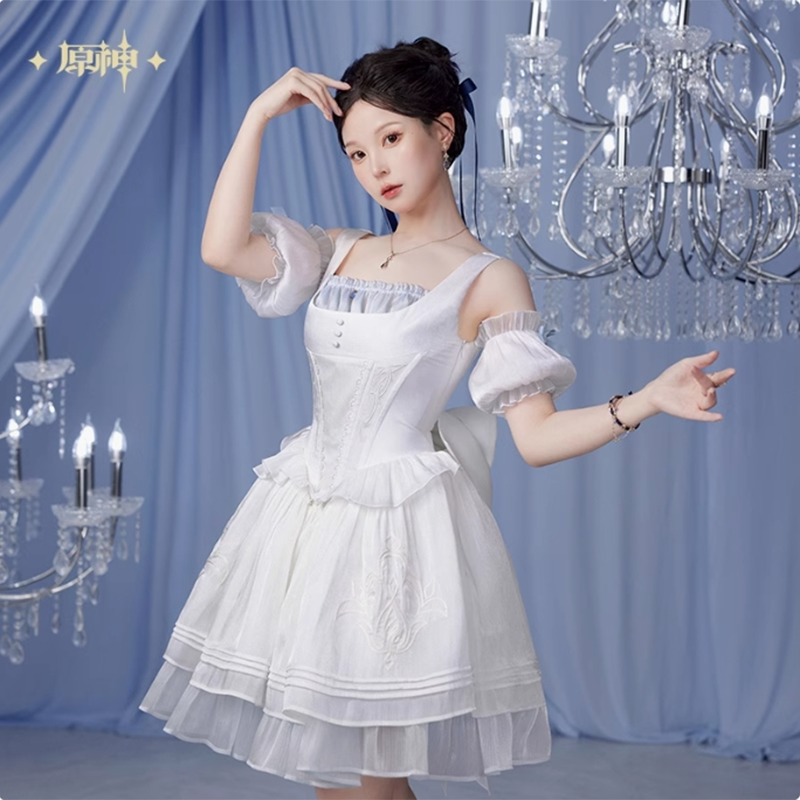 Pre-Order Genshin Impact - Furina Impression Fishbone Strappy Dress