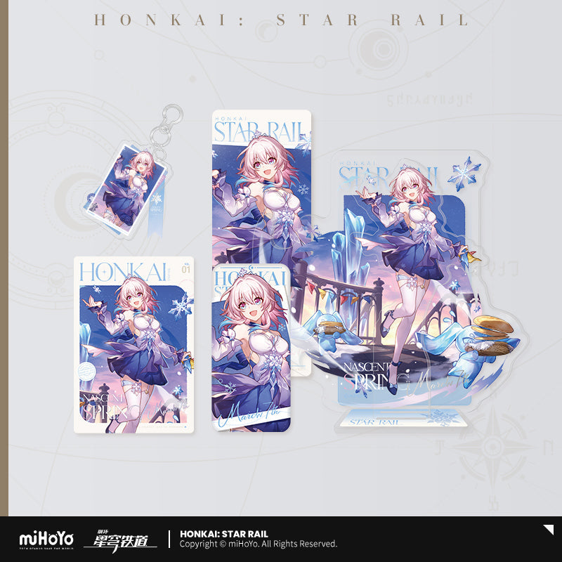 Pre-Order Honkai: Star Rail - March 7th Nascent Spring Series Badge/Standee/Keychain/Laser Ticket/Character Card