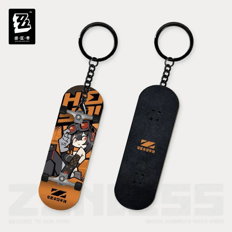 Zenless Zone Zero - New Eridu Series Chibi Finger Skateboard Keychain : Belobog Heavy Industries