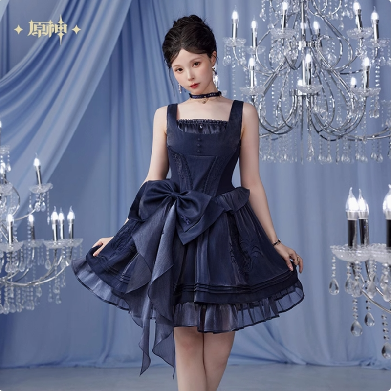 Pre-Order Genshin Impact - Furina Impression Fishbone Strappy Dress