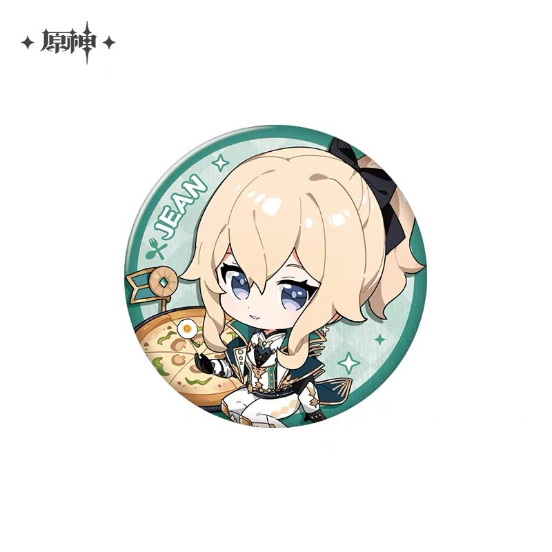 Genshin Impact Delicious Party Character Chibi Badges