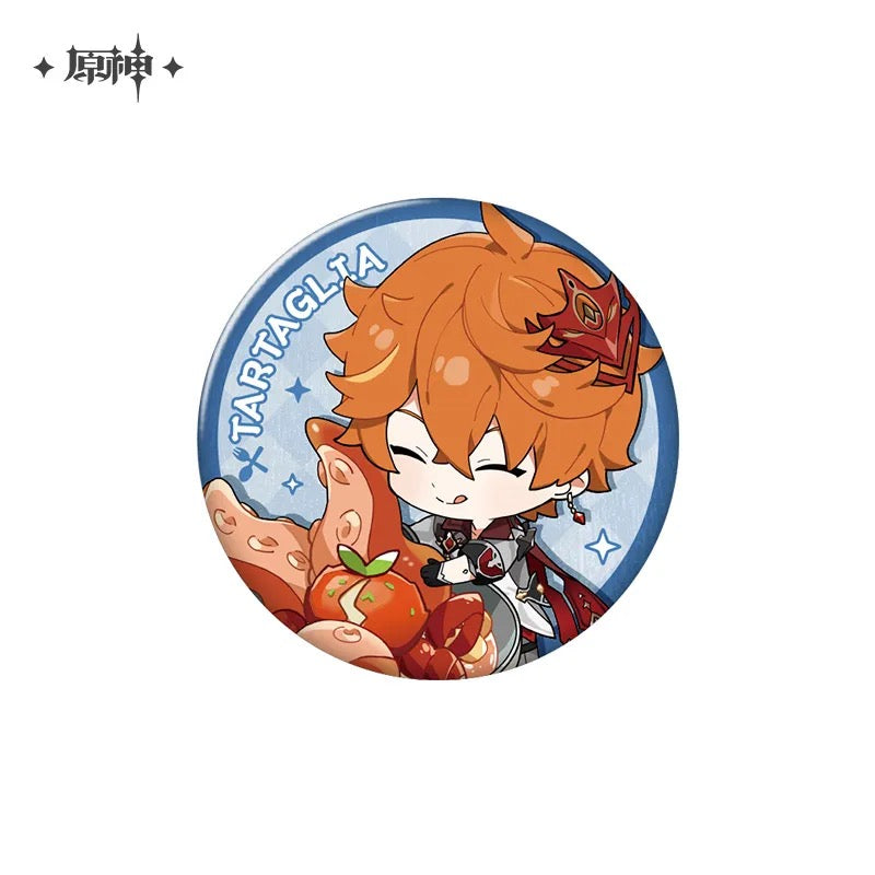 Genshin Impact Delicious Party Character Chibi Badges