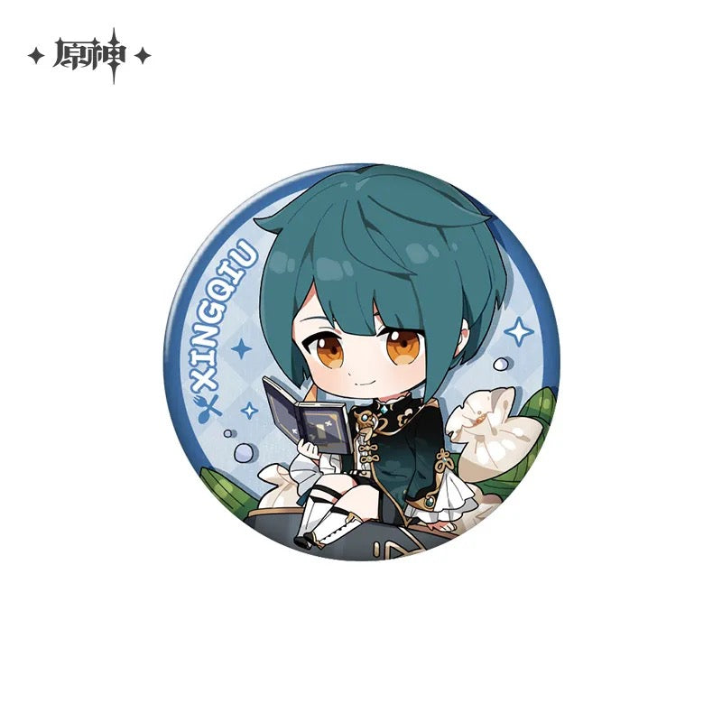 Genshin Impact Delicious Party Character Chibi Badges