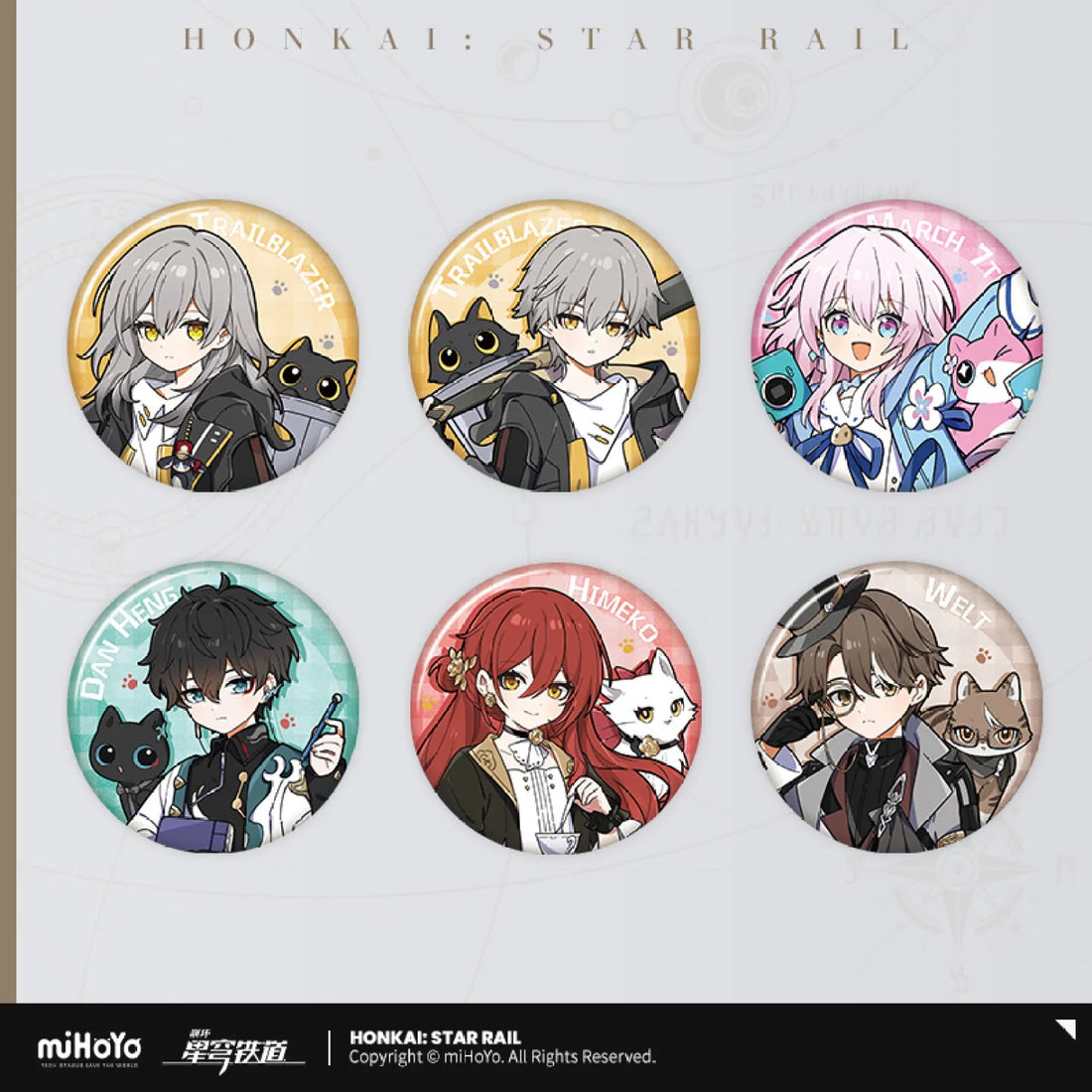 Honkai: Star Rail - Little Cat Series Tinplate Badge