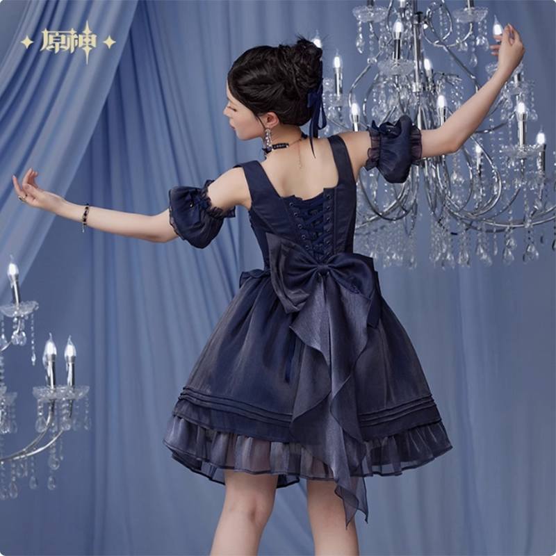 Pre-Order Genshin Impact - Furina Impression Fishbone Strappy Dress