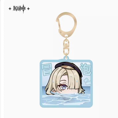 Genshin Impact Fontaine Character Chibi Keychains