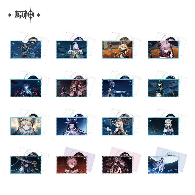 Pre-Order Genshin Impact - Moonlit Ballad of the Night Series Collection Card Set Blind Box