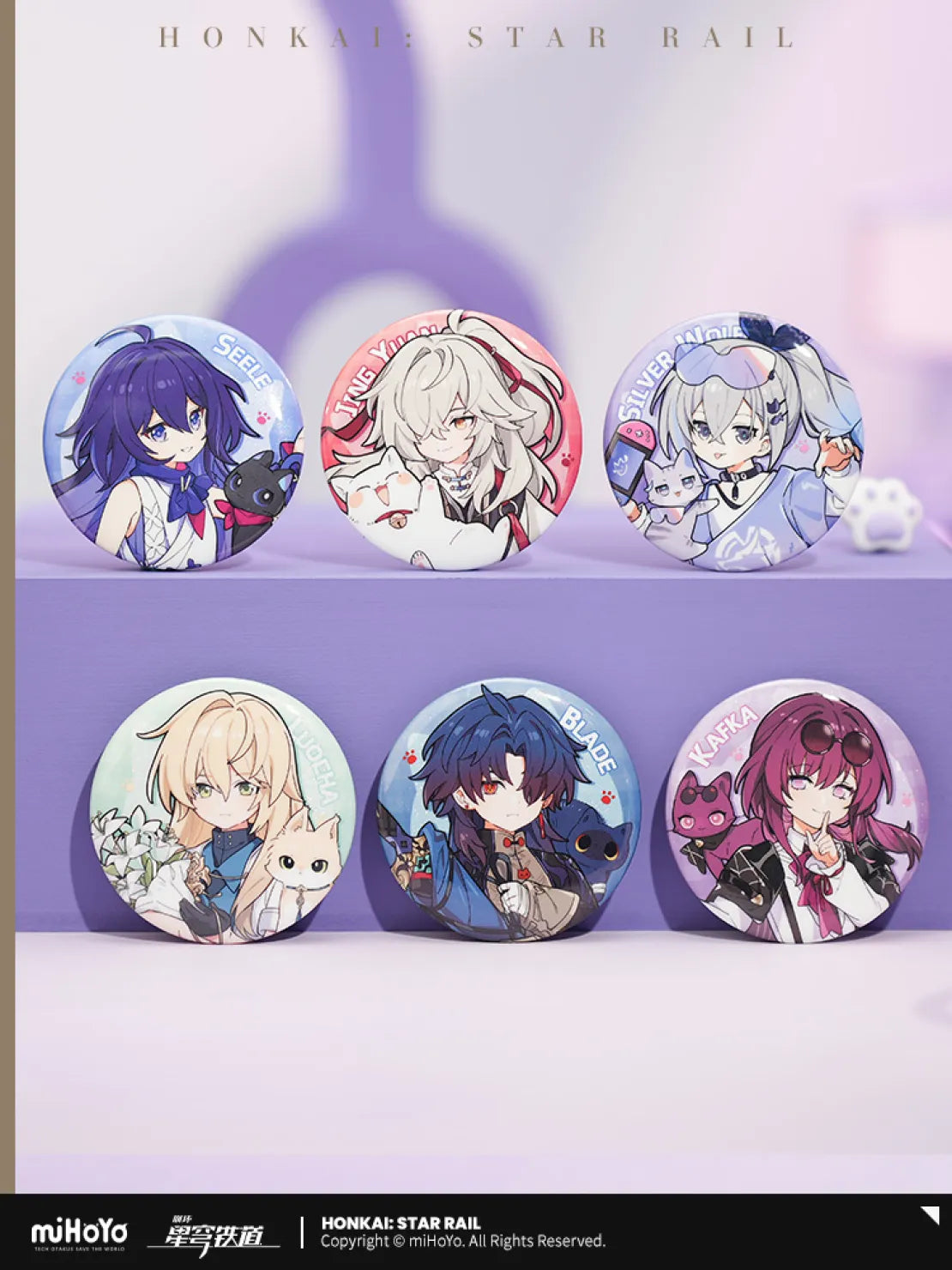 Honkai: Star Rail - Little Cat Series Tinplate Badge