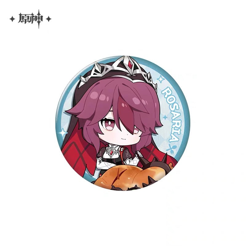 Genshin Impact Delicious Party Character Chibi Badges