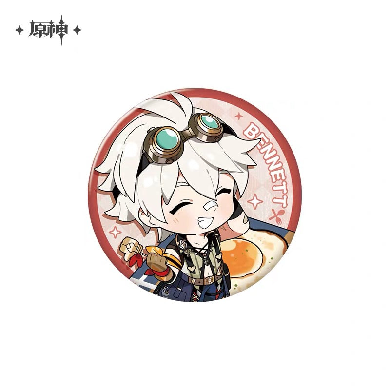 Genshin Impact Delicious Party Character Chibi Badges