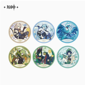 Genshin Impact Windblume's Breath Theme Glitter Floating Coaster