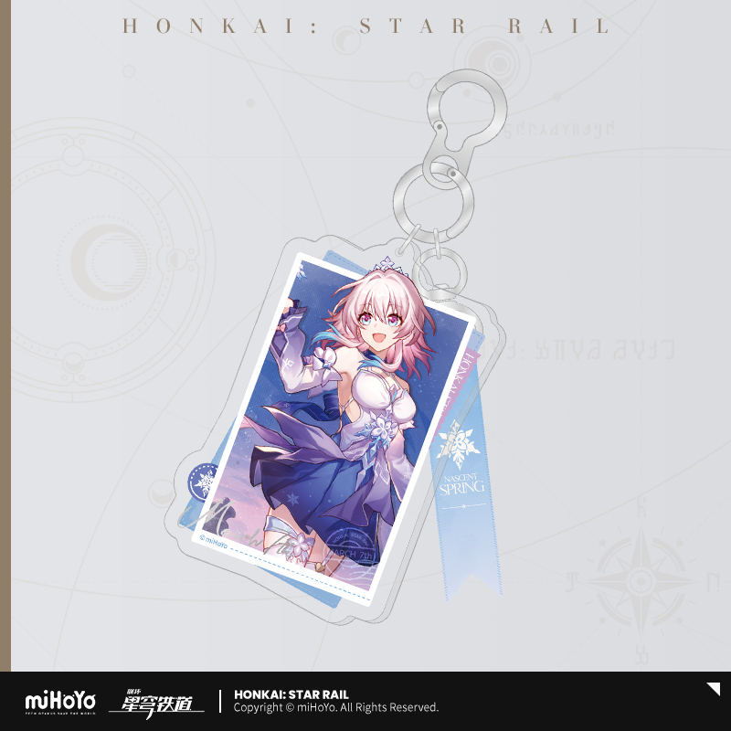 Pre-Order Honkai: Star Rail - March 7th Nascent Spring Series Badge/Standee/Keychain/Laser Ticket/Character Card