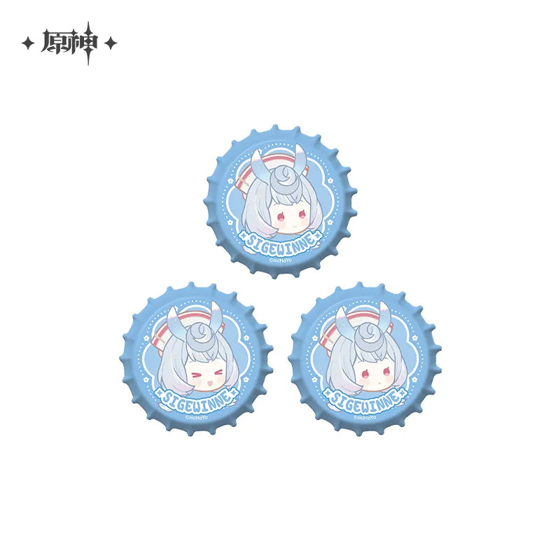 Genshin Impact - Fragrant Fantasy Series Chibi Bottle Cap Badge Set