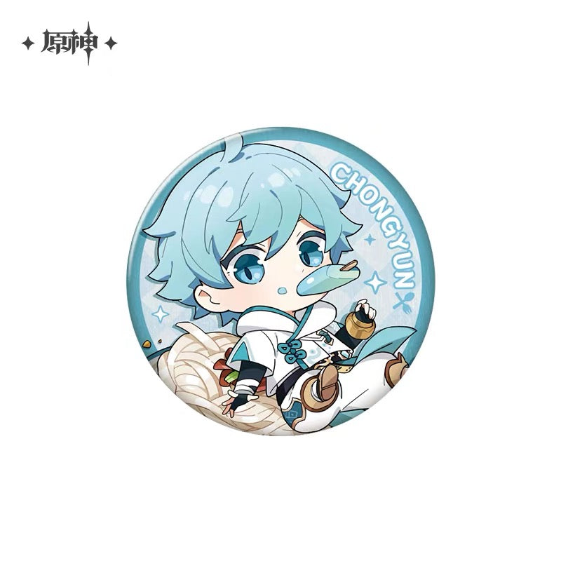 Genshin Impact Delicious Party Character Chibi Badges