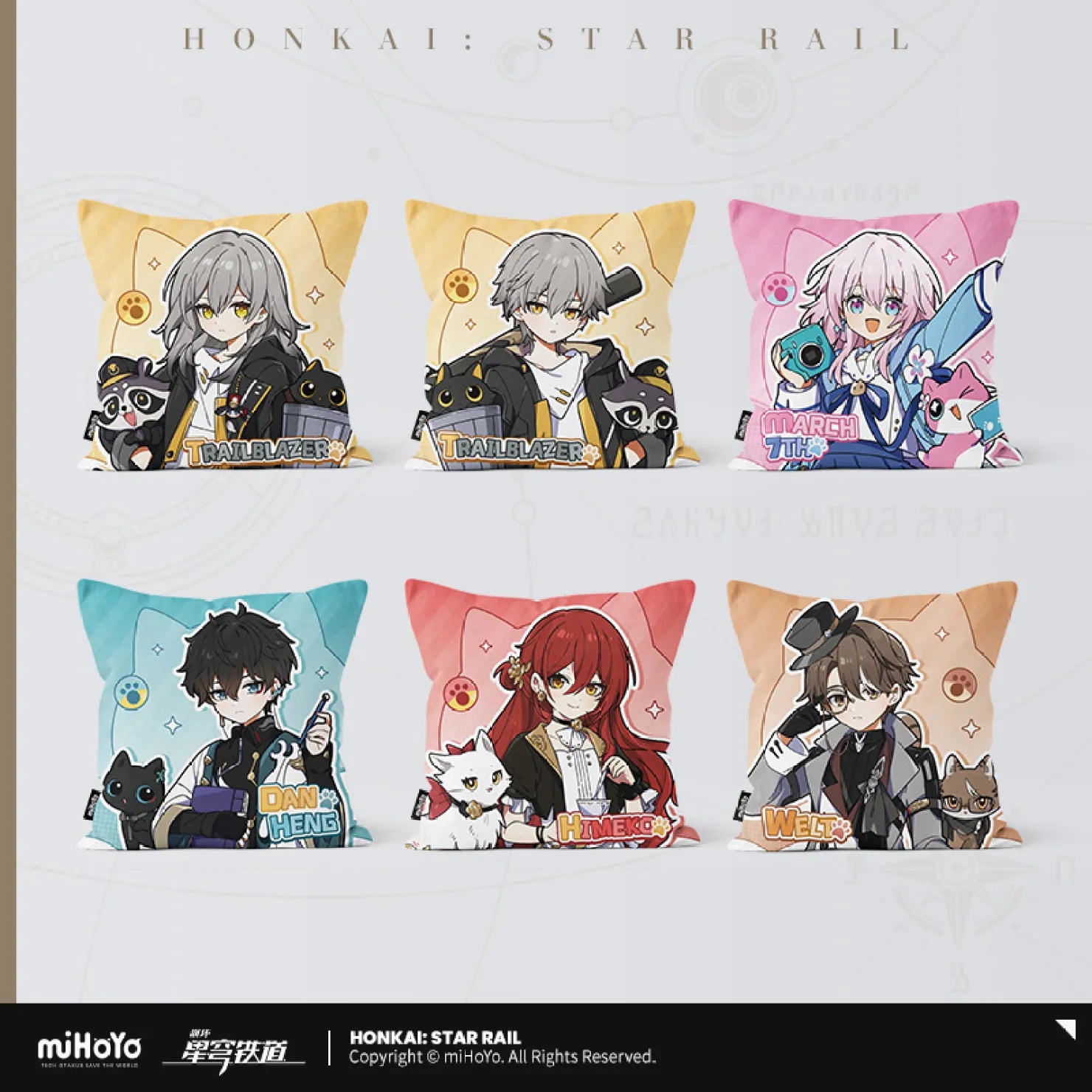 Honkai: Star Rail - Little Cat Series Square Pillow