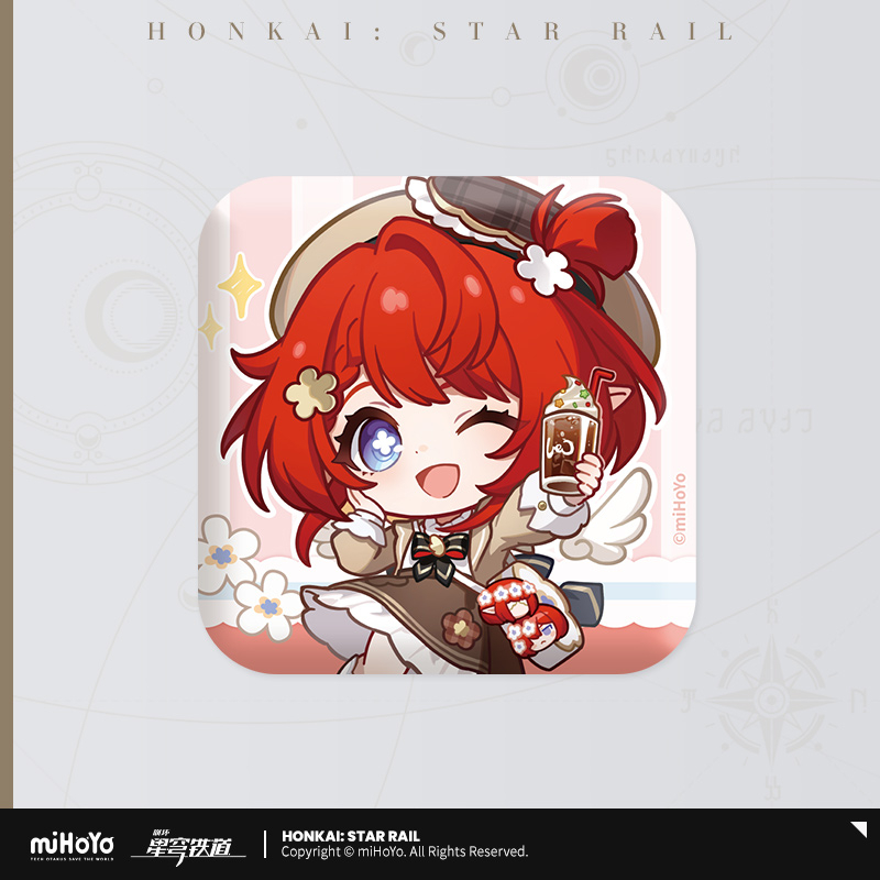 Pre-Order Honkai: Star Rail - Express Travel Series Chibi Square Tinplate Badge