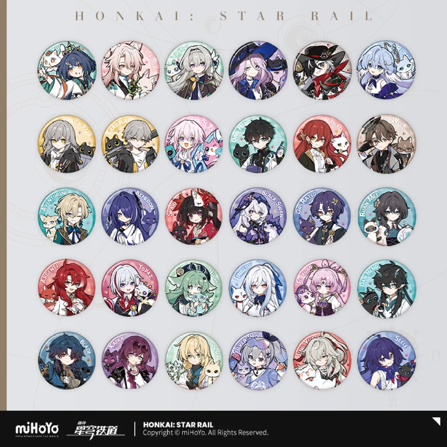 Honkai: Star Rail - Little Cat Series Tinplate Badge