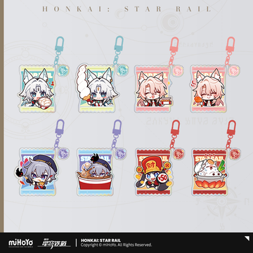 Pre-Order Honkai: Star Rail -  Delicious Enjoyment Series Chibi  Emoticons Acrylic Keychian-