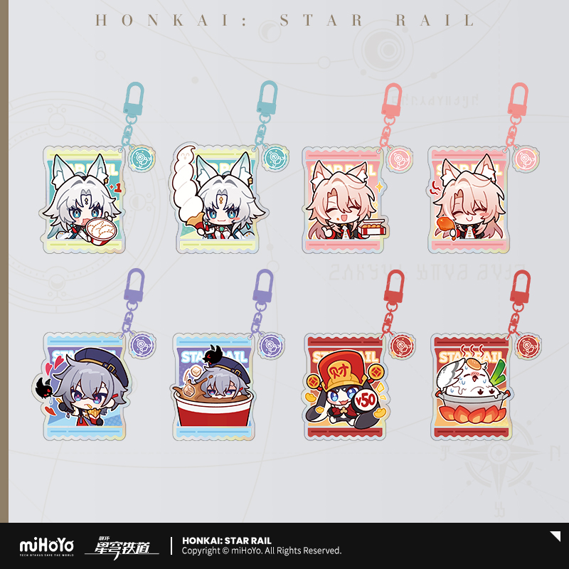 Pre-Order Honkai: Star Rail -  Delicious Enjoyment Series Chibi  Emoticons Acrylic Keychian-