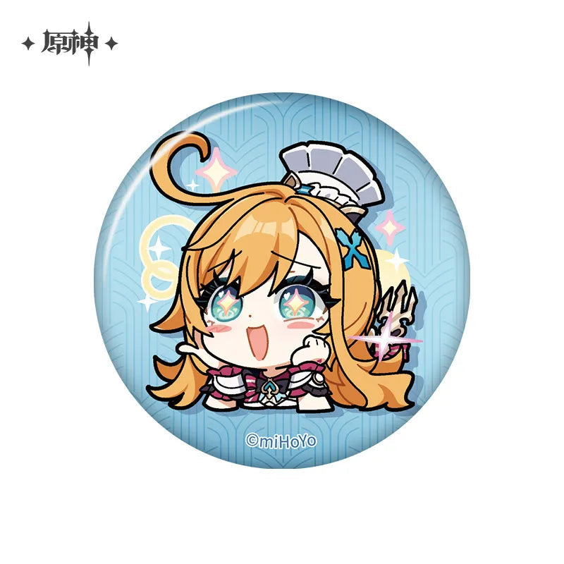 Genshin Impact Fontaine Character Chibi Badges