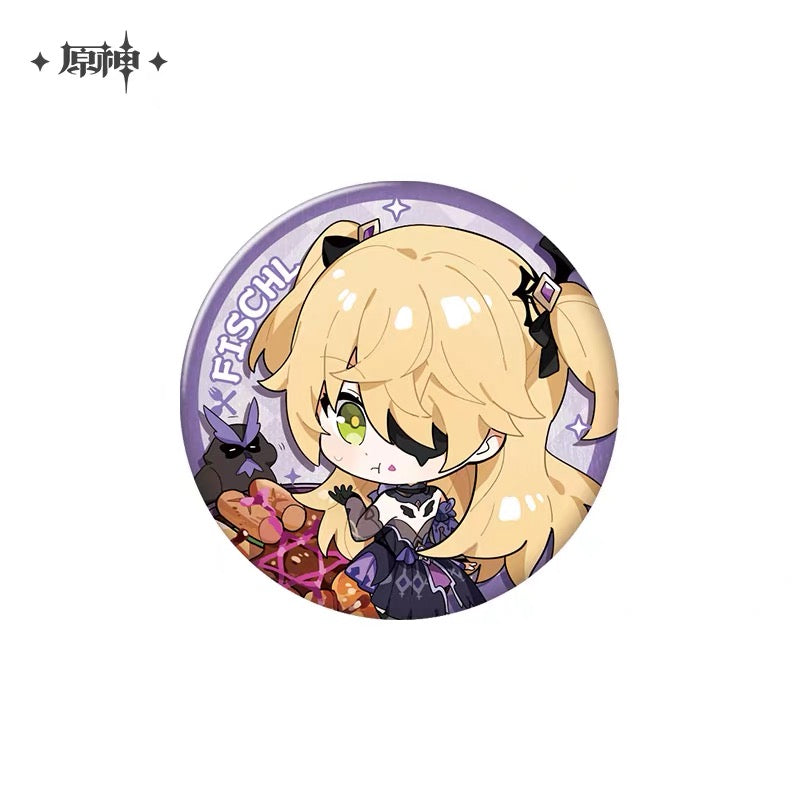 Genshin Impact Delicious Party Character Chibi Badges