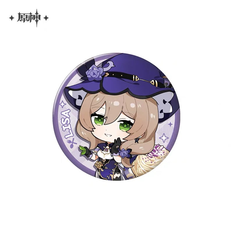 Genshin Impact Delicious Party Character Chibi Badges