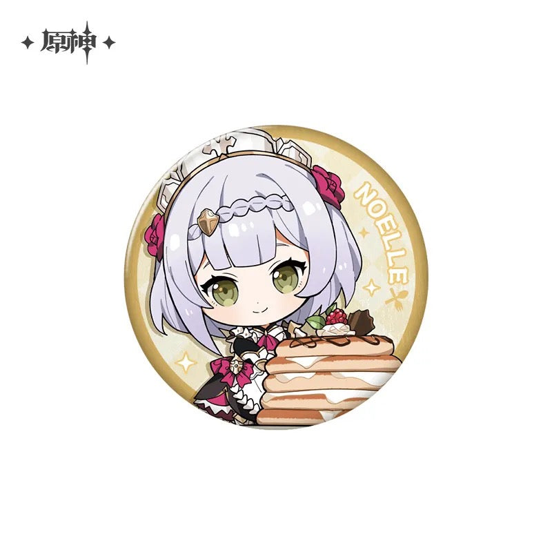 Genshin Impact Delicious Party Character Chibi Badges
