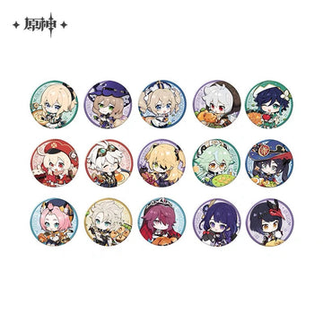 Genshin Impact Delicious Party Character Chibi Badges