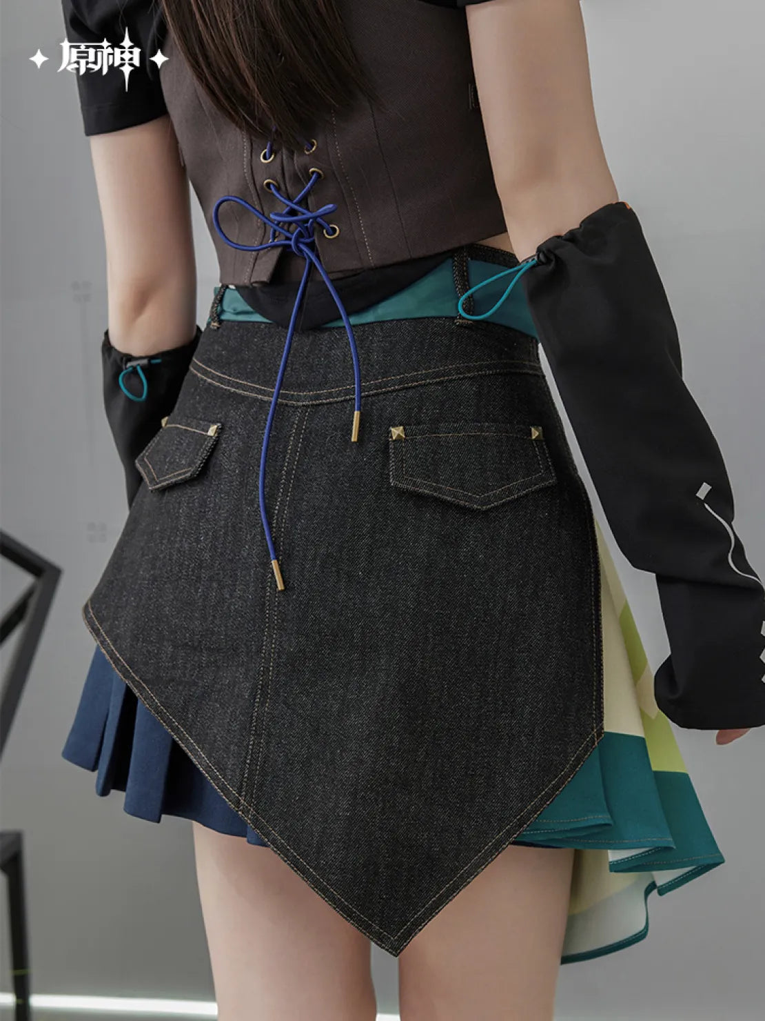 Pre-Order Genshin Impact - Kinich Theme Impression Series Splicing Denim Skirt