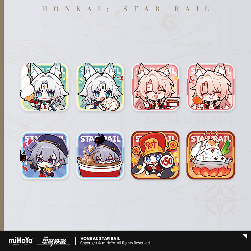 Pre-Order Honkai: Star Rail -  Delicious Enjoyment Series Chibi  Emoticons Badge