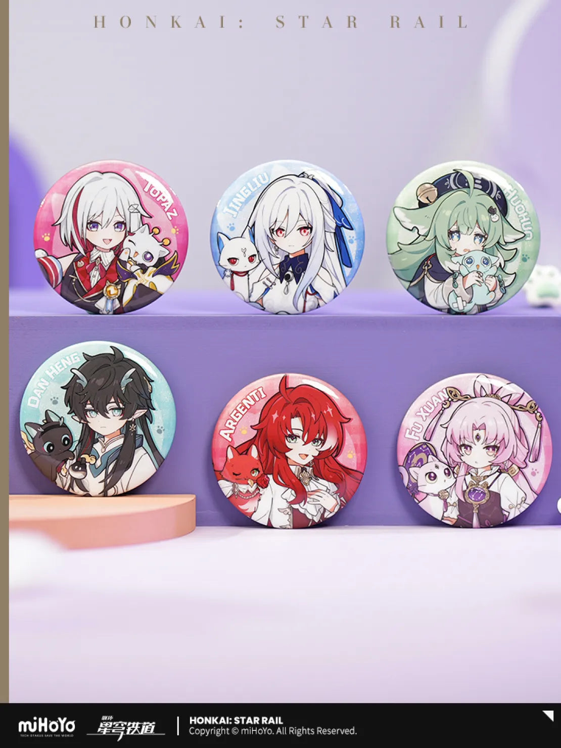 Honkai: Star Rail - Little Cat Series Tinplate Badge