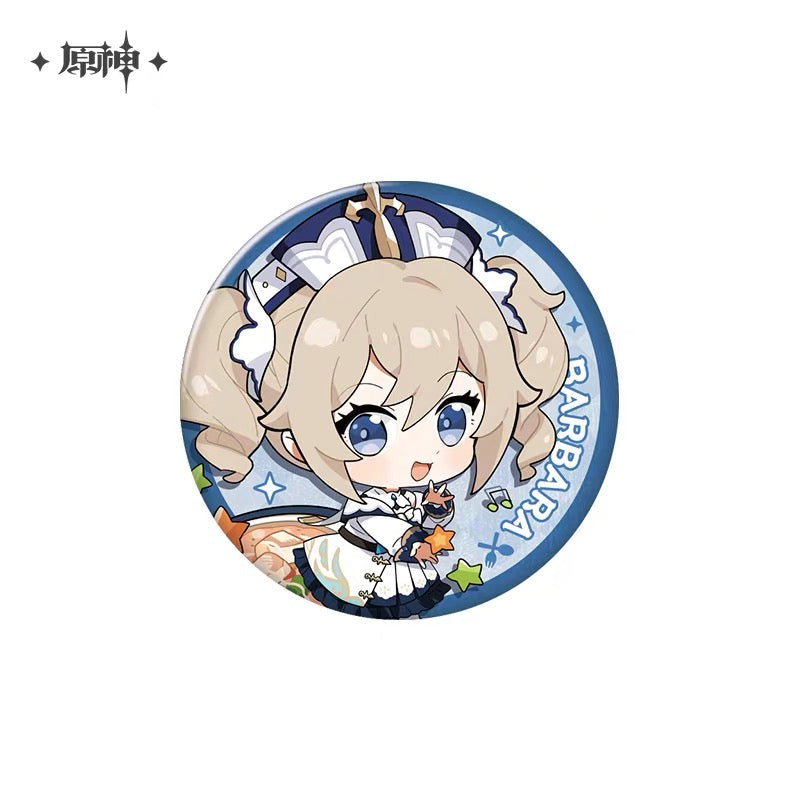 Genshin Impact Delicious Party Character Chibi Badges