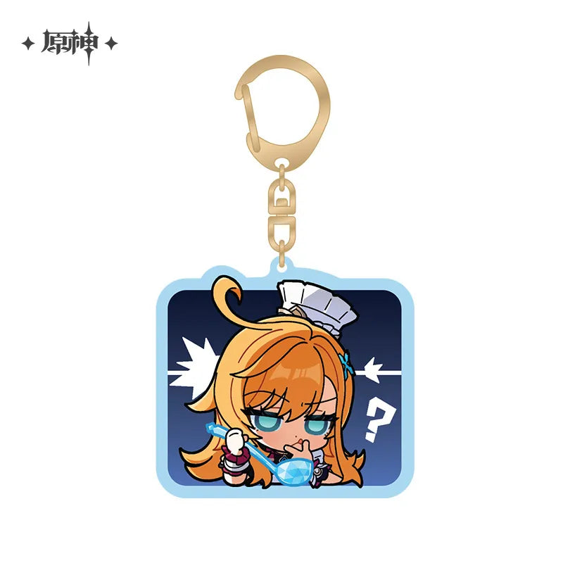 Genshin Impact Fontaine Character Chibi Keychains