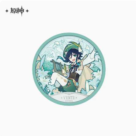 Genshin Impact Windblume's Breath Theme Glitter Floating Coaster