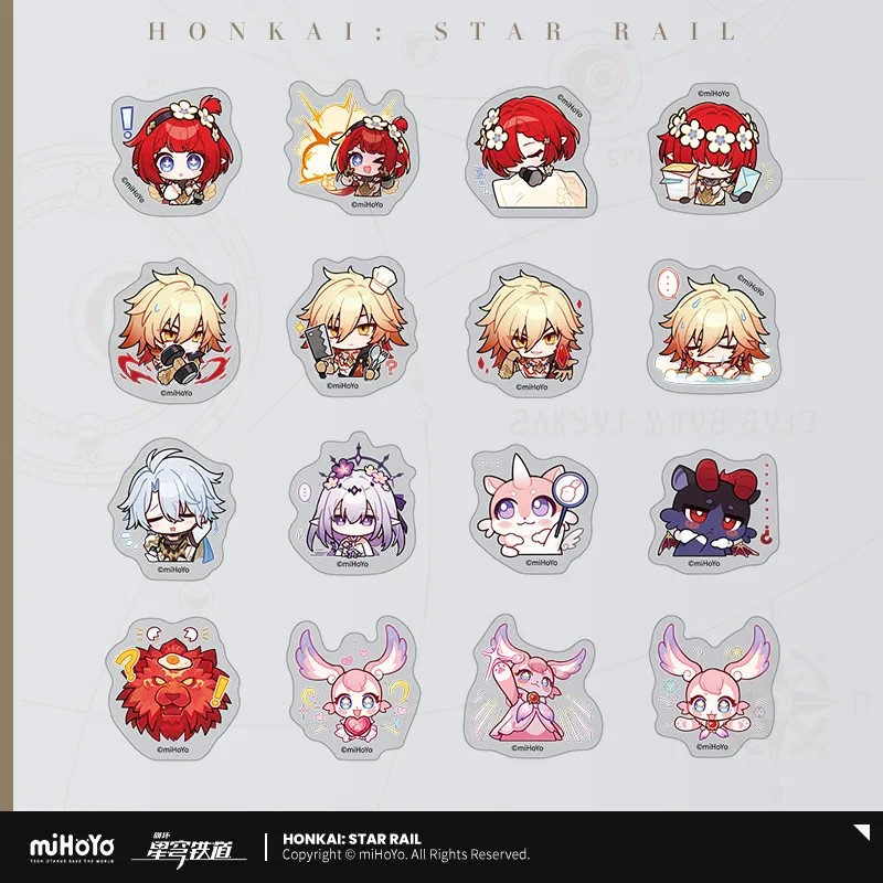 Honkai: Star Rail - Pom-Pom Gallery Chibi Sticker Pack